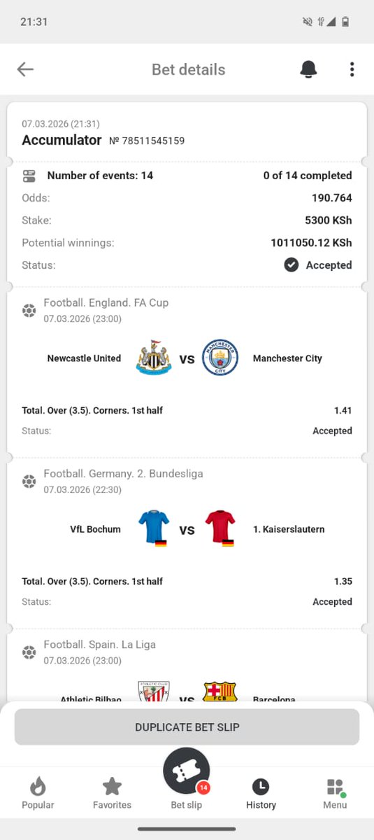 Delotips1's tweet photo. 190 ODDS HERE🔥🔥🔥
OVER 3.5 CORNERS FIRST HALF PICKS✅✅
LETS TRY OUR LUCKY 

EDIT AND FLEX 💪😎

Luckypari code:: FK1F9

Register on luckypari and deposit ➡️https://t.co/FZlvz6r6RX

Promocode :: WWIN 

New App link:: https://t.co/AkOIVin5F2

#stakehigh https://t.co/rq6HosgnEs