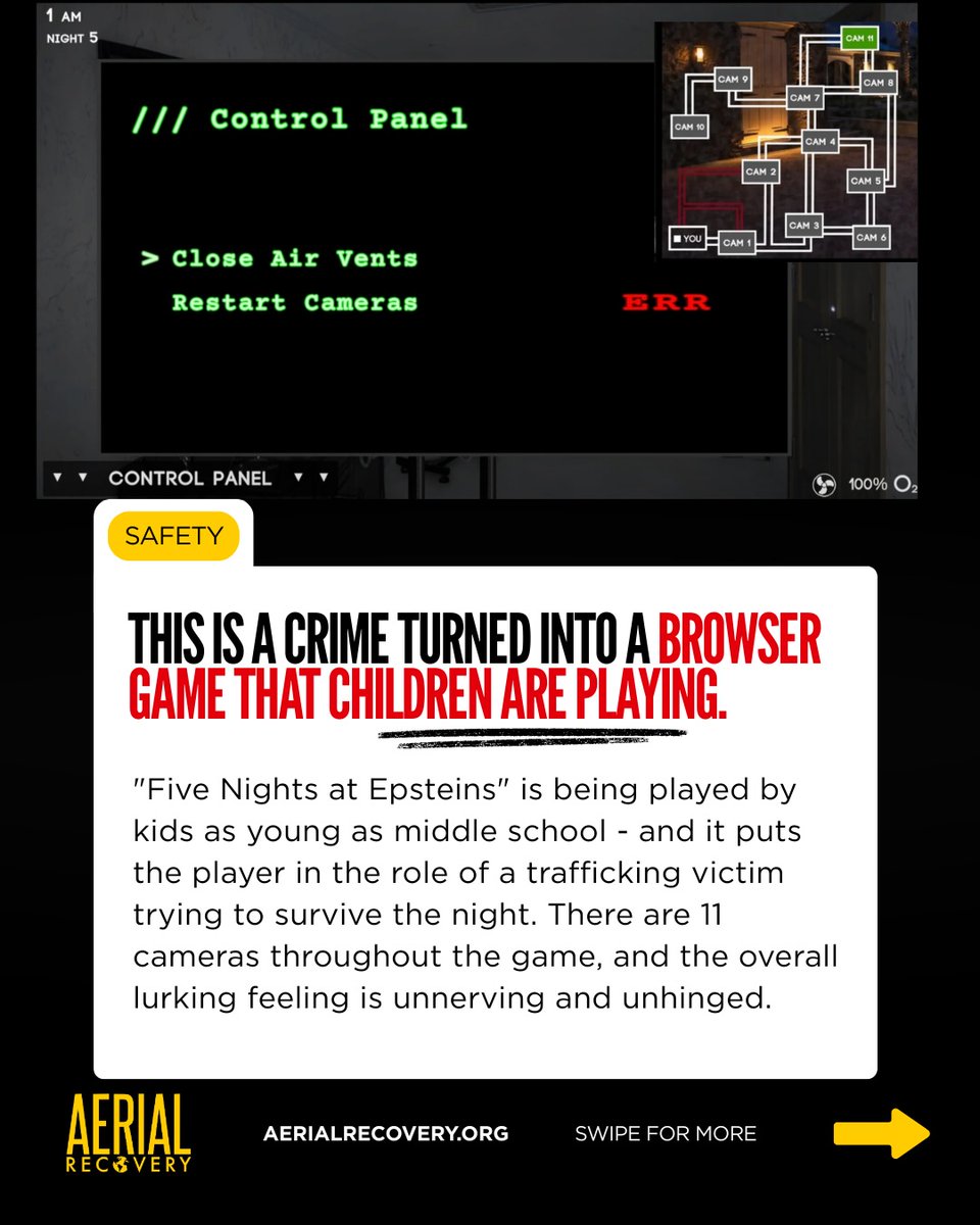 aerial_recovery's tweet photo. 🎮 As new online games and platforms emerge, new risks can appear too. Here are 10 safety tips for parents and caregivers to keep in mind as gaming spaces evolve.
#AerialRecovery #SaveLivesStopEvil #StopHumanTrafficking #OnlineGameSafety #5nightsatepsteins https://t.co/ZbkScQMujM