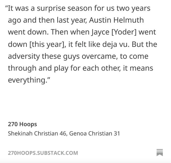 Shekinah Christian 46, Genoa Christian 31: The Flames win their first-ever district title with balanced scoring and strong defense  

<a href="/gglasser23/">Greg Glasser</a> has the recap on an impressive <a href="/ShekinahBoysBBK/">Shekinah Christian Boys Basketball</a> victory from the smallest school in Ohio 
⤵️ 
bit.ly/4lgOn68