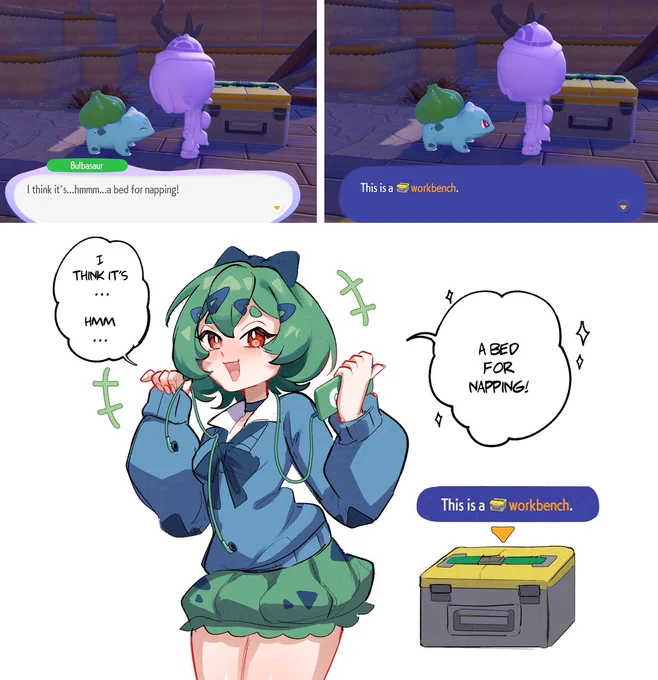 🌱Bulbasaur gal is precious 🥹
#Pokopia 