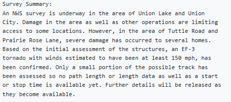 Preliminary Survey results for Union City, MI Tornado on 3/6/2026: mesonet.agron.iastate.edu/wx/afos/p.php?…
