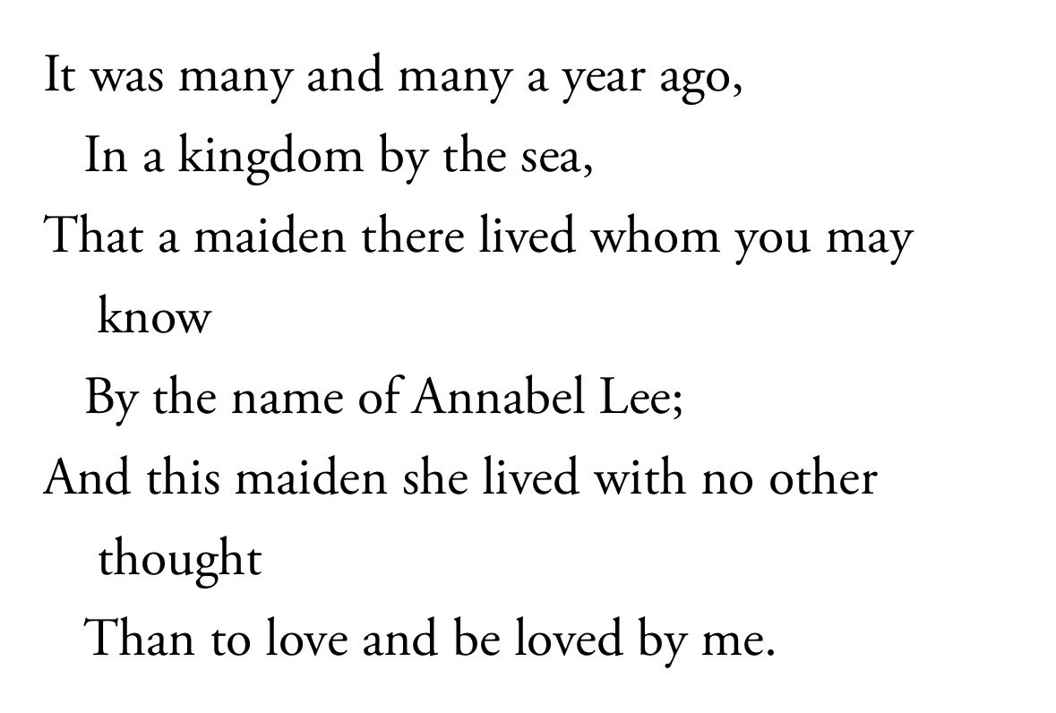 MlLFOLOGY's tweet image. annabel lee (one mc) is based on the annabel lee poem about edgar allen poe’s unwavering love for a woman and their inseparable souls, even in death

(snippet)