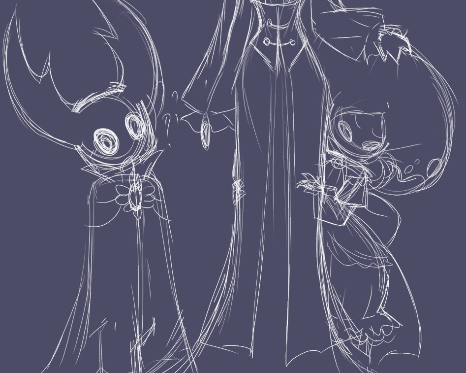 the finished sketch is DEFINITELY going to look different because im still trying to figure out my Phantom design for this au grrrr
anyway I just need to post these idiots
