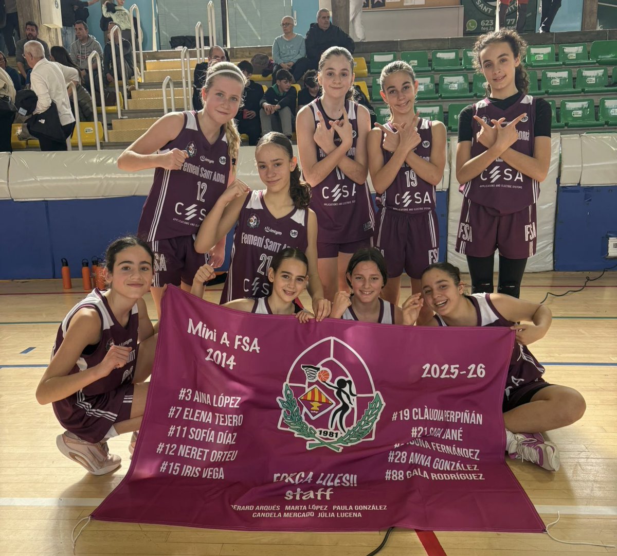 FemSantAdria's tweet photo. ▶️ 𝗙𝗜𝗡𝗔𝗟 𝗗𝗘 𝗣𝗔𝗥𝗧𝗜𝗧 ◀️
𝗖𝗘𝗦𝗔 #𝗠𝗶𝗻𝗔𝗙𝗦𝗔

🏀 C.C. MINI - 2a FASE - NIVELL A1

PAIDOS ASFE 7️⃣0️⃣ 🆚 CESA #MinAFSA 9️⃣7️⃣

🤜 Partit molt atractiu i amb una grandíssima eficàcia ofensiva on s'ha pogut gaudir amb el joc de l'equip 🤙 https://t.co/V6J4LVRjH6