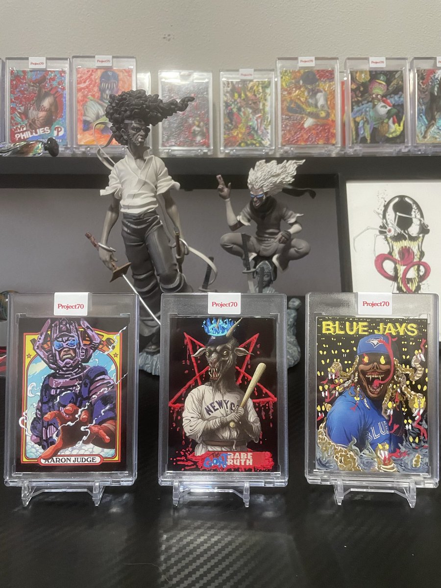 mcAbs0lut's tweet photo. @BleedCubBlue311 @alexpardee Love it 🤩! l had so much fun painting all of your project 70 cards! I have a wall of all of the originals and a version i painted https://t.co/jsTBqOqVOe