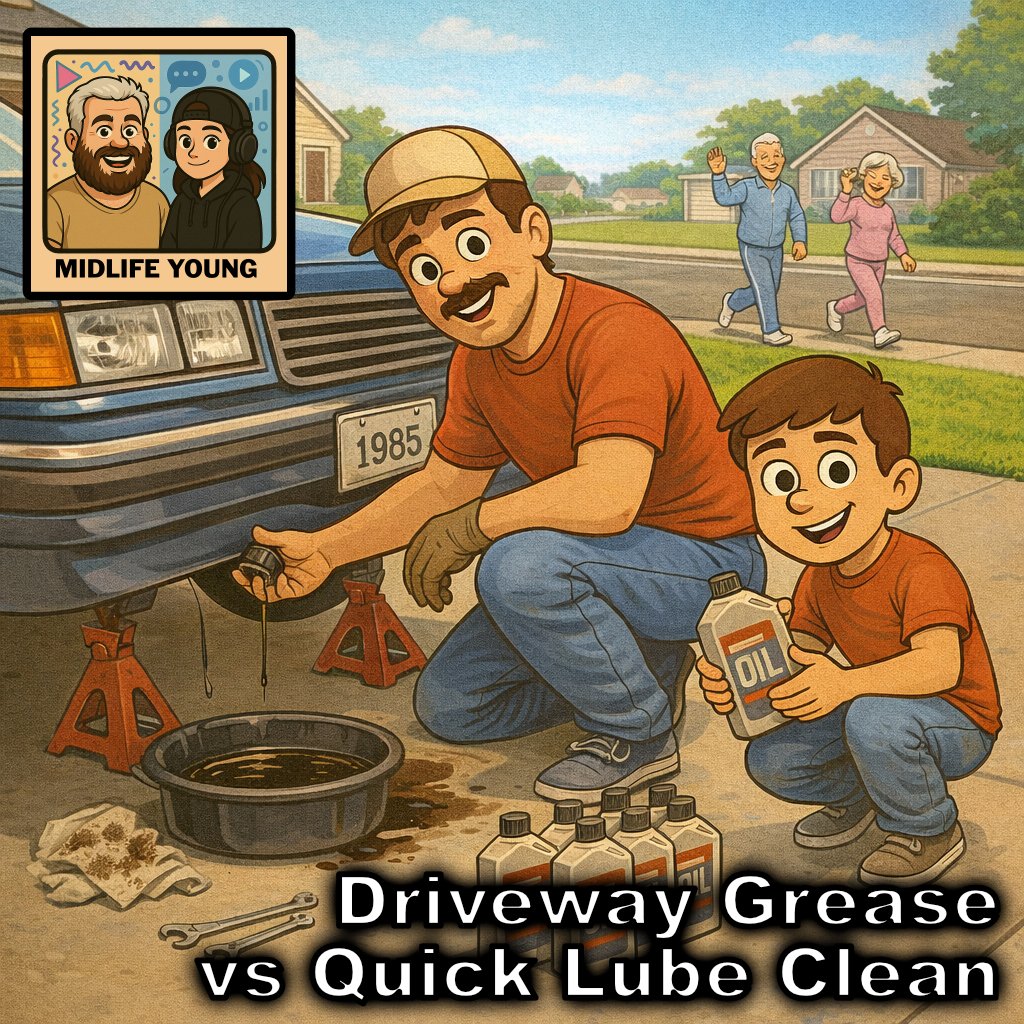 MidlifeYoung's tweet photo. Driveway Grease vs Quick Lube Clean.
You remember it one way… but do you remember it right? 🤯
New episode is live 👇
https://t.co/xL6D39UM01 https://t.co/Im8rGrU036