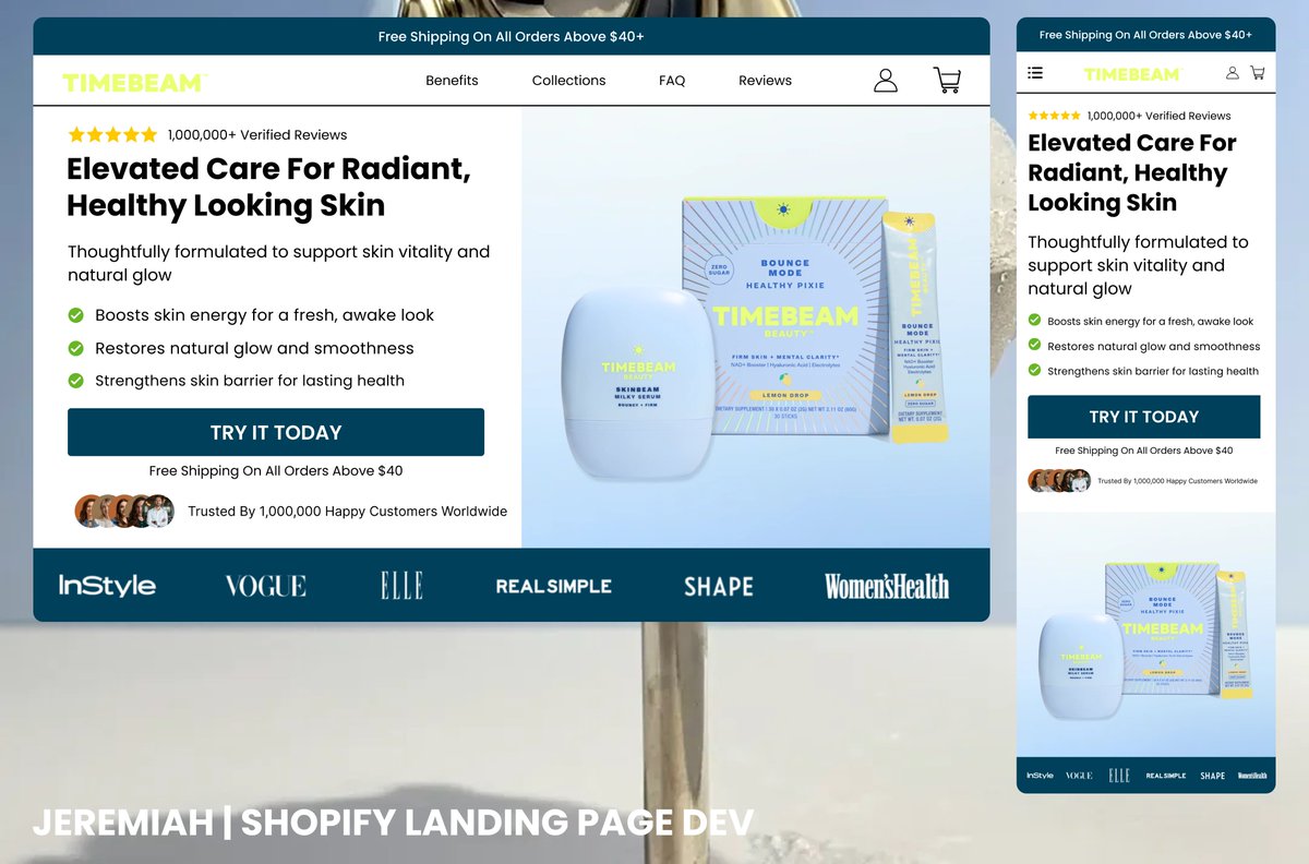 Jerry_Techy's tweet photo. Most ecommerce stores lose visitors in the hero section
If the value isn’t clear fast, people leave.
A strong hero shows the outcome, highlights benefits, builds trust, and drives action.
I help ecommerce brands design hero sections that turn visitors into customers.

#Ecom #UIUX https://t.co/dZG93Crrh2