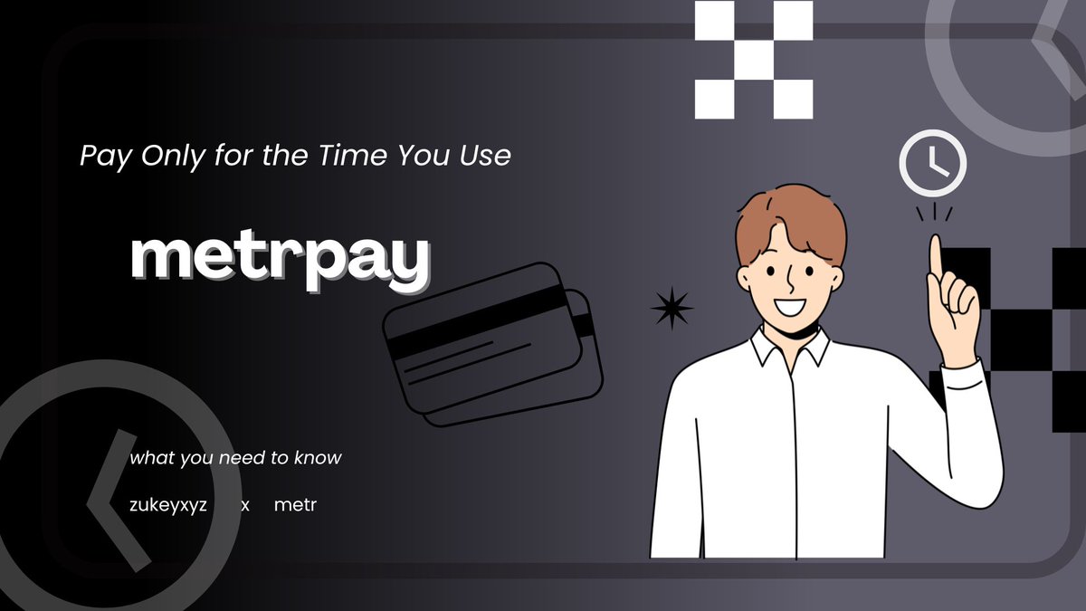 zukeyxyz's tweet photo. Web3 builders, let me introduce you to something interesting:

@metrpay 

A tool that lets businesses charge customers by time used instead of monthly subscriptions.

Think per minute, per hour, or per day. Afterall time is money

Here’s why this matters for Web3 businesses 🧵 https://t.co/paORrsHKVf