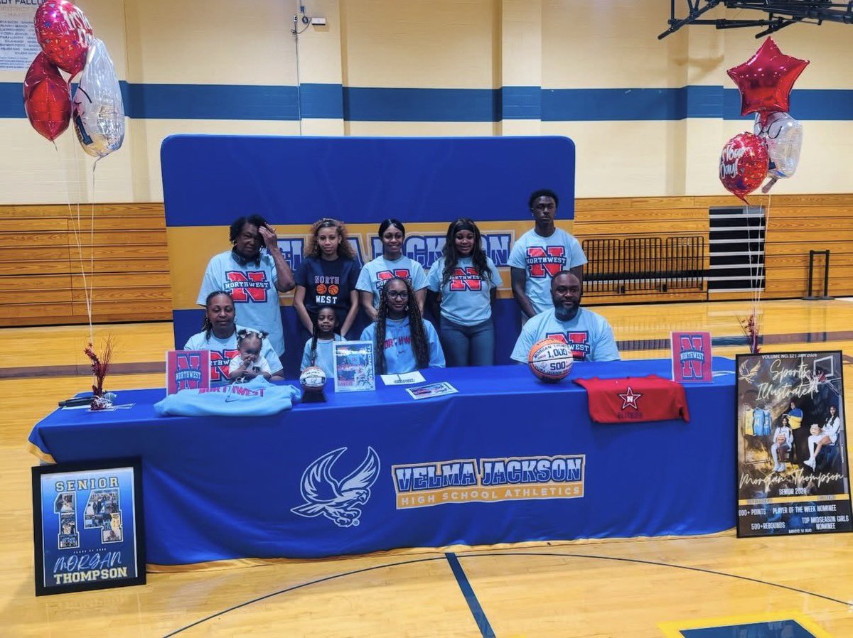 morganthomp2026's tweet photo. GOD DID! So grateful to say that I am 100% committed to NORTHWEST CC! Thank you God, and thanks to each and everyone that has supported me! ❤️💙#Committed #RANGERS @LATARYL @NWCC_WBK @Coach_Wins 
@VJ_Athletics https://t.co/bHKTiCYEC2