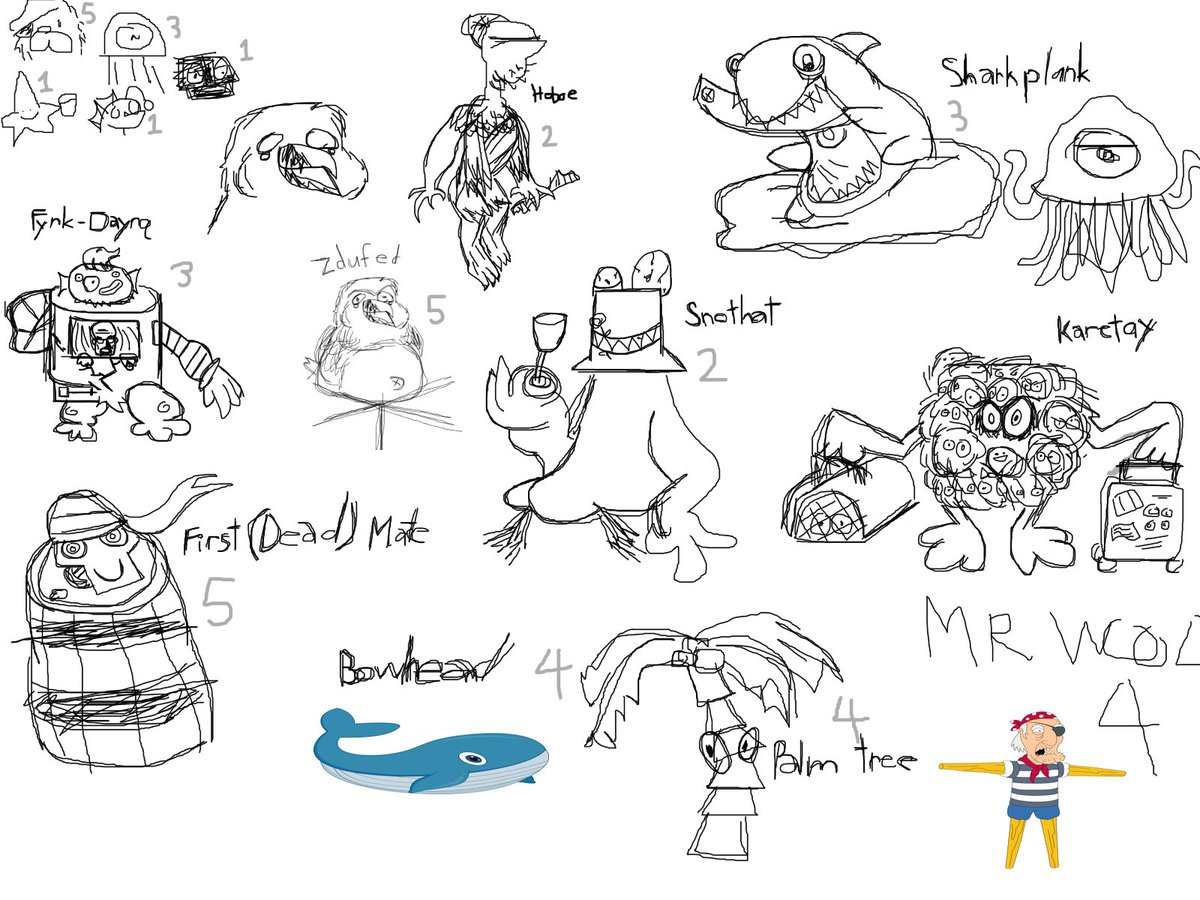 Avast ye’ mateys, it’s a blast from the past! Here are some original concept artworks for some of the Crazies from Bubba’s Cruise! 🛳️ Which ones your favorite?