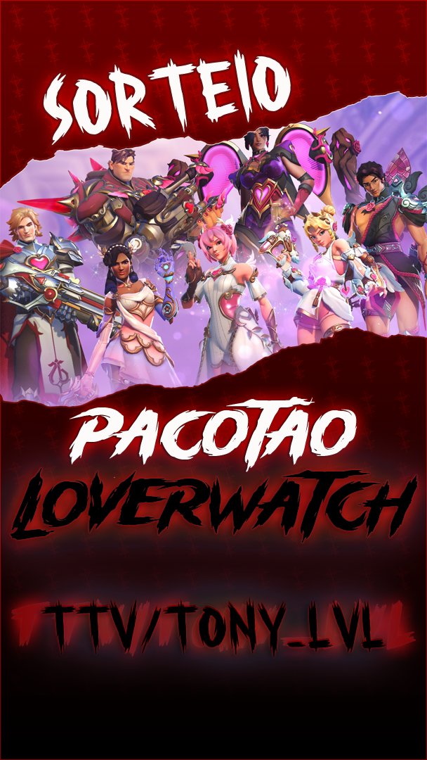Tony_LVL_'s tweet photo. Vai rolar sorteio hoje na live!  Será o código do Pacotaço Loverwatch.  Só colar na live hoje a noite e participar.  O horário do sorteio será após as 21h.
@OverwatchBrasil
@BlizzardLATAM
#OWBrasilSorteio #OWGiveawayBR #OWBR https://t.co/xyWaTybVvL