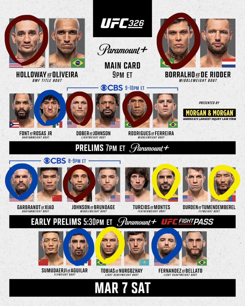 #UFC326 Picks