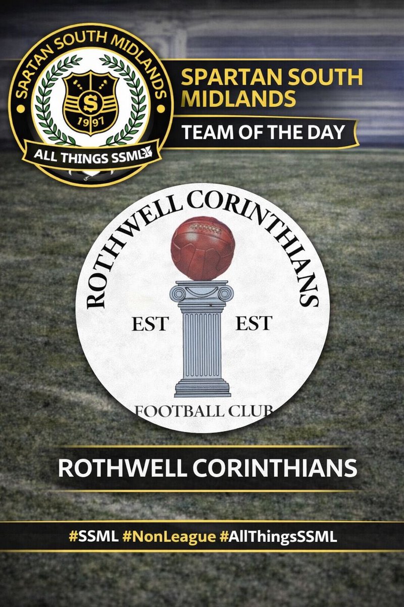 SSMLtalk's tweet photo. 🏆 Team of the Day | Rothwell Corinthians

Spartan Division One team of the day goes to @RothwellCFC who sealed a brilliant 4-1 win away from home against Royston Town 23s

Congrats chaps 

#SSML https://t.co/sucLJ83akX
