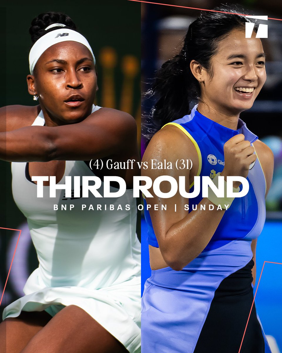 Seated for this one 🍿 

Stream Coco Gauff vs. Alex Eala live Sunday on our app 📲 

#indianwells