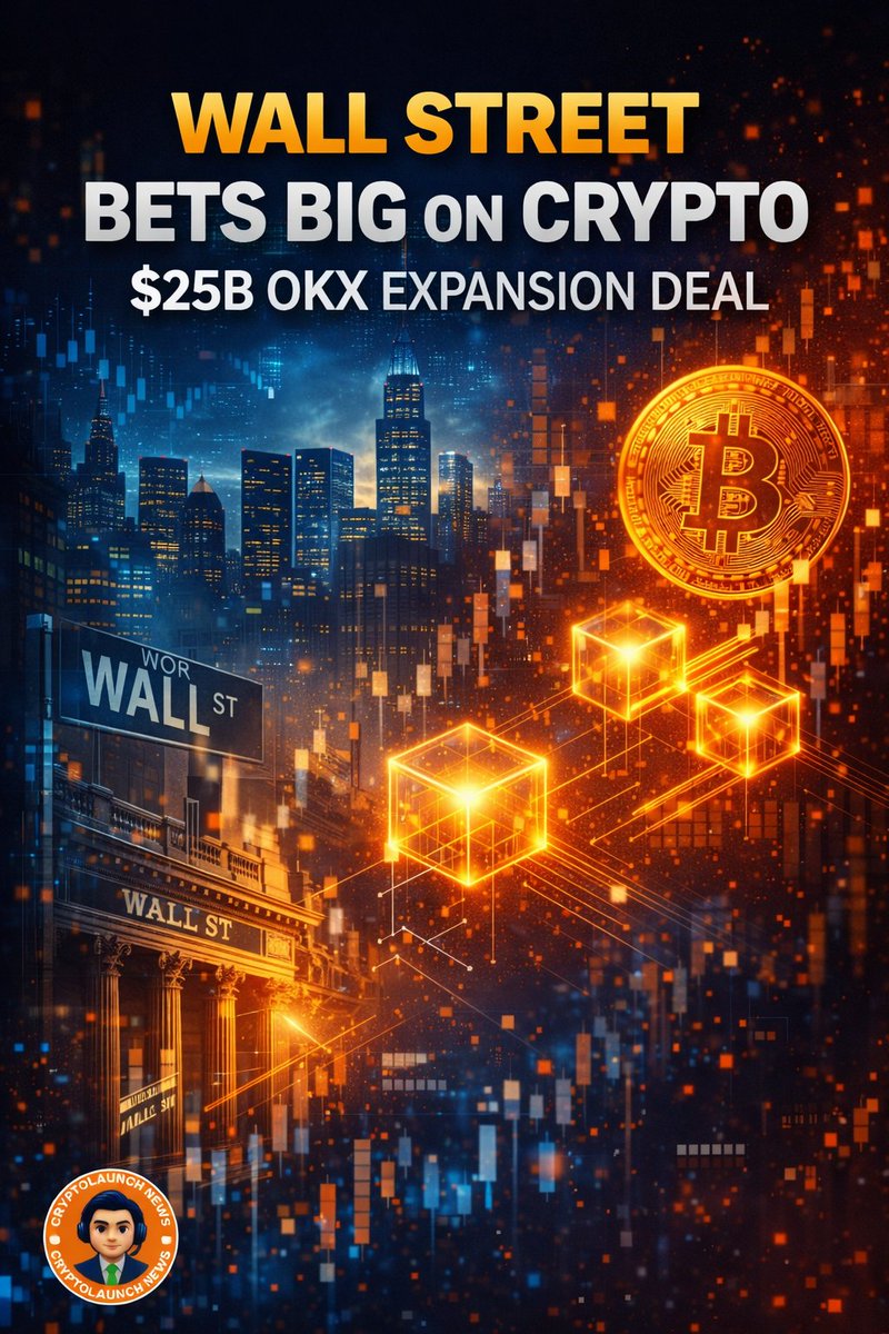 CryptolaunchNWS's tweet photo. OKX Exchange is reportedly planning a $25B expansion deal with Wall Street partners.
Institutional interest in crypto infrastructure keeps growing.
#CryptoNews #Bitcoin #Crypto https://t.co/2txsh7z5Es
