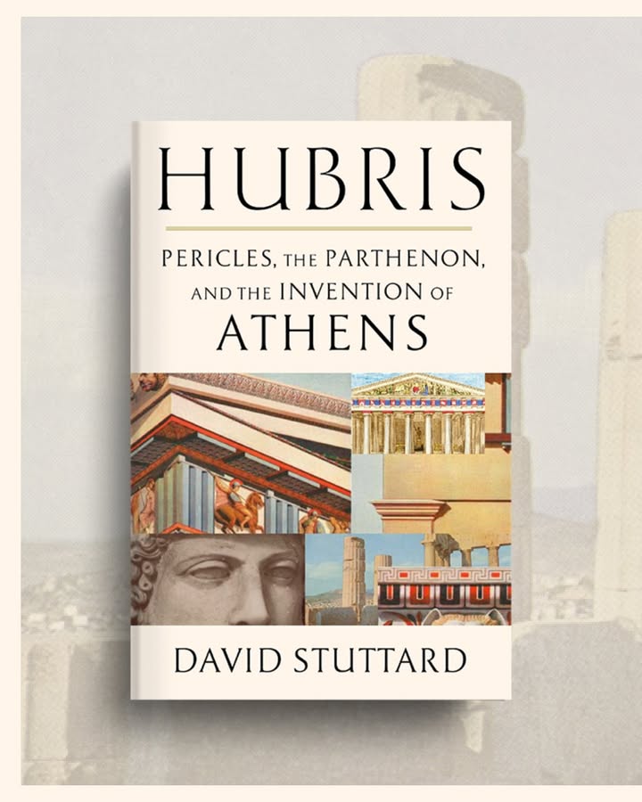 Harvard_Press's tweet photo. A seemingly triumphant city, riven by conflict and contradiction.

The age of Pericles, in the fifth century BC, is often described as the “Golden Age” of Athens.

The city witnessed a flowering of philosophy, art, and architecture, with the Parthenon as its centerpiece. 🏛️

But as David Stuttard reveals in this vivid account, Athens was a tyrannical empire—the Parthenon was perhaps less a holy place than a work of propaganda.

Its sculptures carried the message that Athenians, beloved by the gods, were nearly divine in their own right...

Which, to many Greeks, smacked of hubris: https://t.co/odNwYK74sL