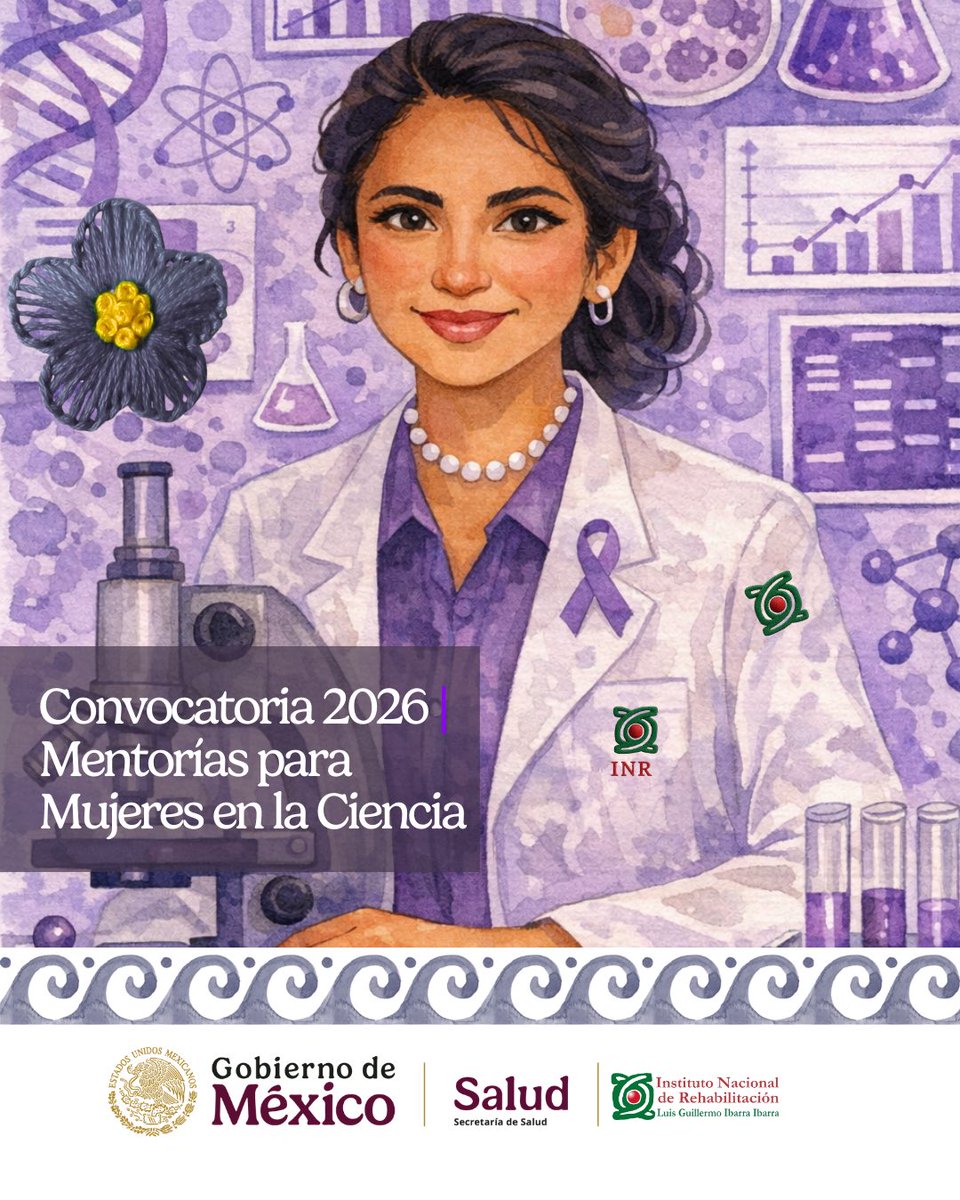INR_MX's tweet photo. 🔬 Las científicas también abren camino para otras.

Está abierta la convocatoria para integrar la primera generación interinstitucional del programa Mentorías para Mujeres en la Ciencia 2026. https://t.co/7tPms7lHcF