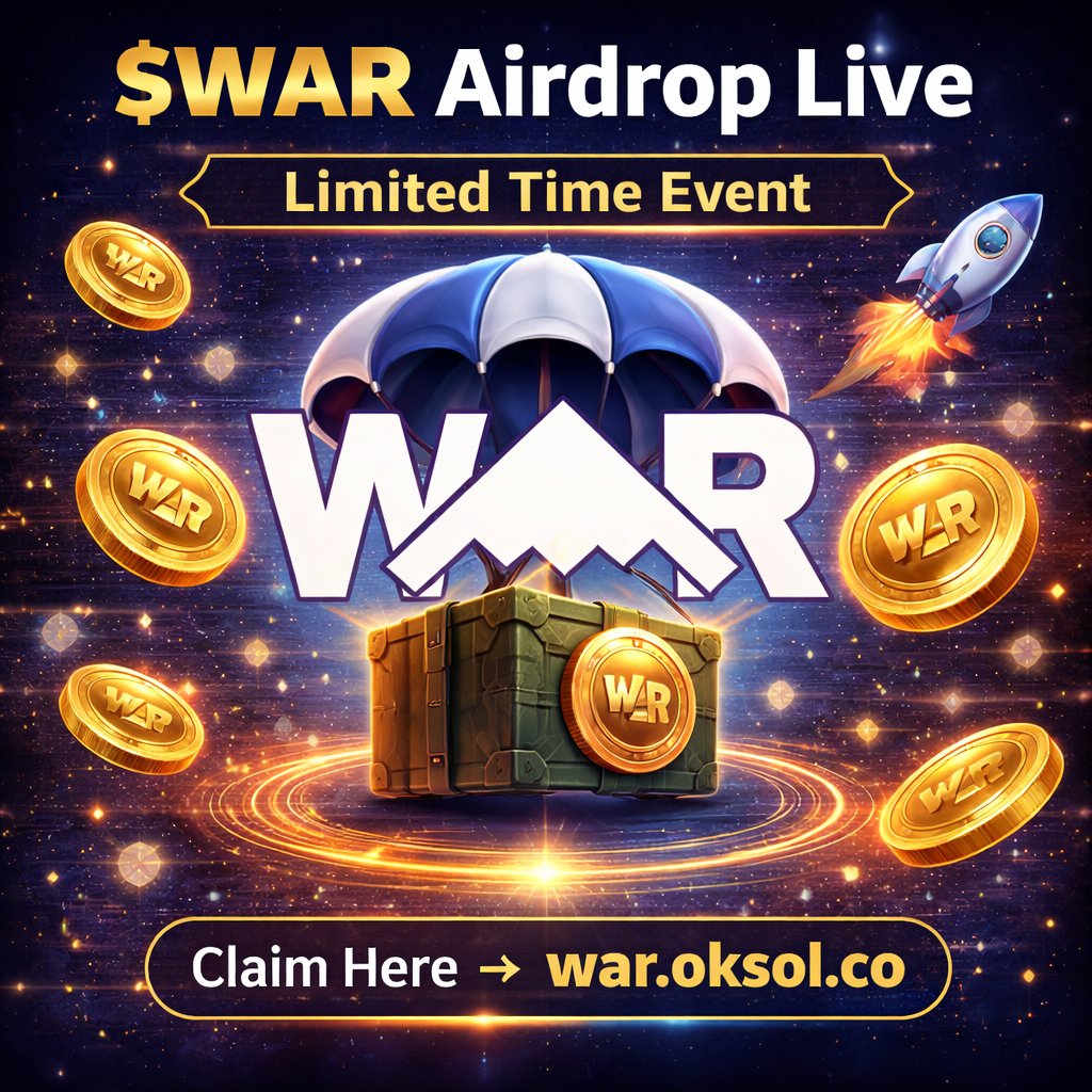 xSolxnax's tweet photo. ๐จ $WAR Airdrop is LIVE
Early participants usually unlock the best rewards.
Claim now ๐ https://t.co/zt29baaCuK
โณ This campaign is time-limited, so donโt wait too long.
#WAR #WARToken #CryptoAirdrop #Web3 #Crypto https://t.co/bUTgs4PgGr