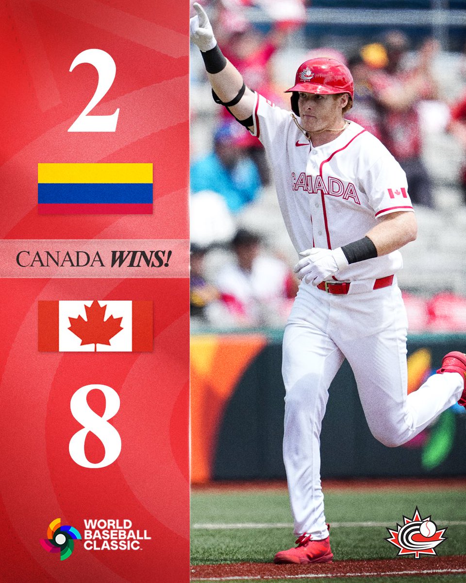First W secured. 🇨🇦⚾️

#WorldBaseballClassic