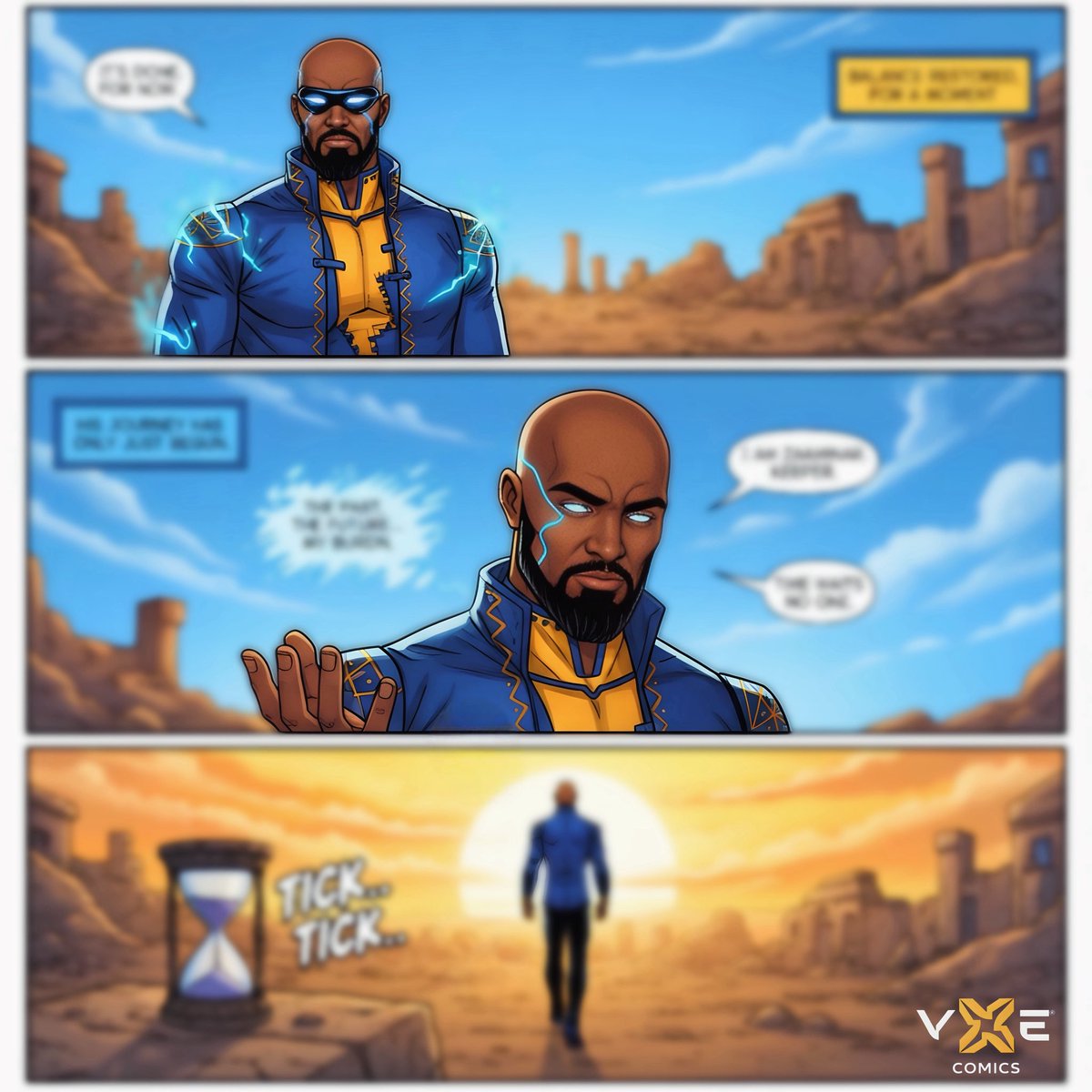 vxestudios_'s tweet photo. Tick… Tock…
The storm remembers.
⚡Zaaminar - Issue #1 on 23.04.26
#vxecomics #vxeuniverse #vortexuniverse #asake #TheUltraPhone #jewelry #zaaminar https://t.co/dZ4h5BMwPP