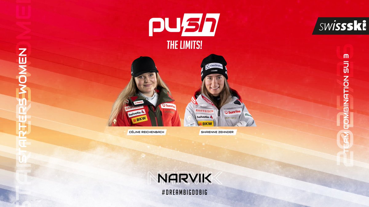 swissskiteam's tweet image. Mit folgenden Aufstellungen tritt die Schweiz am Sonntag (14.30 Uhr) bei der Team-Kombination der Junioren-WM in Narvik 🇳🇴 an. 💪

#swissskiteam #push