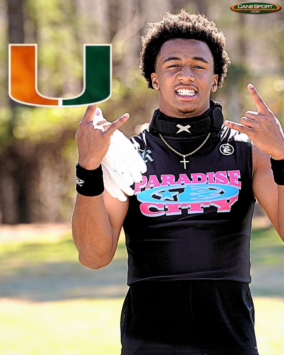 “It was a great experience to be able to go to Coach Cristobal’s house and spend time with him, the coaches, the staff and other fellow recruits"

Miami moved the needle for Rivals300 DB Zayden Gamble (<a href="/ZaydenGamble1/">4⭐️ Zayden Gamble</a>) on 305 Day. More here #GoCanes. on3.com/teams/miami-hu…