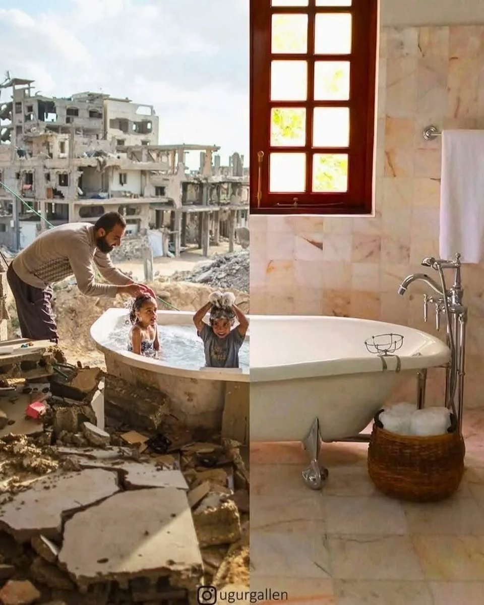 awkwardgoogle's tweet photo. Turkish artist merges two opposite realities into one powerful image https://t.co/qfko2yfwzB