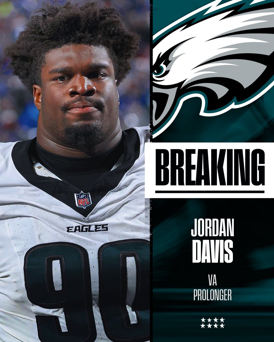 🚨 Jordan Davis va prolonger pour 3 ans, $78M dont $65M garantis avec les <a href="/Eagles/">Philadelphia Eagles</a>. [<a href="/RapSheet/">Ian Rapoport</a>]

Le défenseur de 26 ans va devenir le Nose Tackle le mieux payé de l’histoire après 4 saisons à Philadelphia.