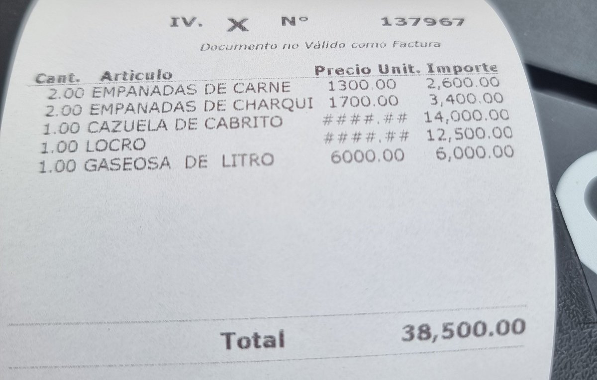 Almuerzo en La Casona del Molino en Salta, que piensan de los precios?