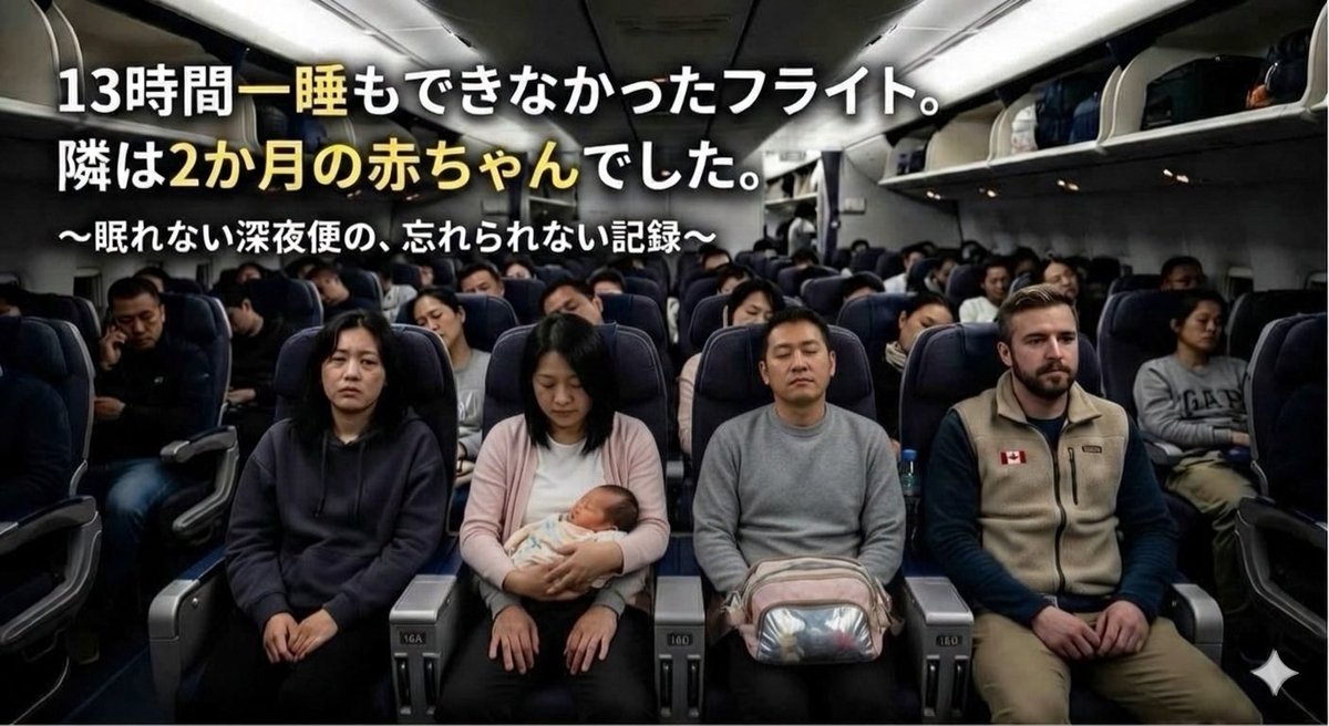 SAVMI7's tweet photo. 満席の機内で起きた出来事🥵今回は3-4-3の座席配置で、4列中央の通路側の席を確保していました。「今回はしっかり寝よう」💤
機内でゆっくり眠ることを楽しみにしていました🤞
ところが、搭乗してみると 満席。
た。
さぁ、貴方ならどうする？

https://t.co/CV1bFf9ZUW https://t.co/4Dedd4V3nz