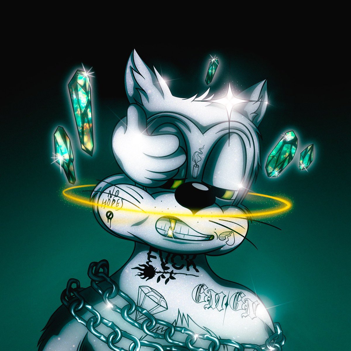 Found this in the vault. The only 1/1 to exist outside the official <a href="/DegenToonz/">Degen Toonz</a> collection. 

Was a sick collaboration with <a href="/fvckrender/">FVCKRENDER</a> a few years back. 

Still one of my favorite pieces of art. 

FVCK TOONZ.