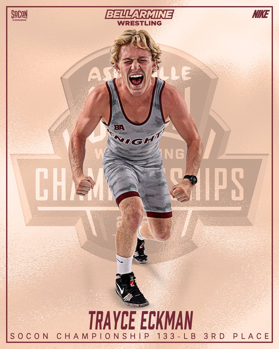 BUKnightsWre's tweet image. 𝐒𝐨𝐂𝐨𝐧 𝐂𝐡𝐚𝐦𝐩𝐢𝐨𝐧𝐬𝐡𝐢𝐩𝐬 | 𝟑𝐫𝐝 𝐏𝐥𝐚𝐜𝐞 🥉

Trayce Eckman caps off three-straight wins with a 14-4 major decision victory over Teegan Vasquez (CIT) to claim the bronze medal!

#SwordsUpBU | #cantwait