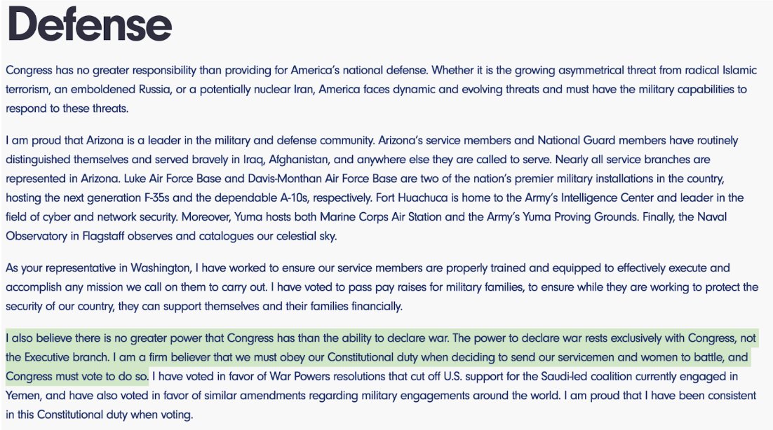 American_Bridge's tweet image. Rep. David Schweikert said Congress — not the president — has the power to declare war. But when Trump launched strikes on Iran without Congress, Schweikert applauded the mission.

Turns out the Constitution goes out the window when Trump’s involved. #AZGov
