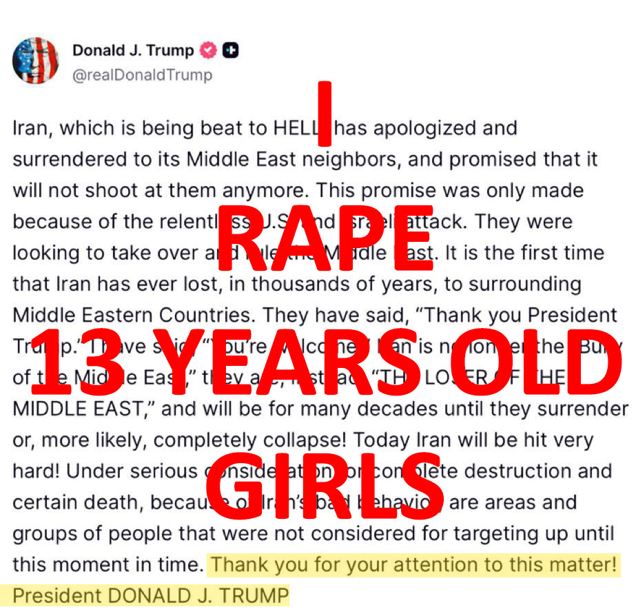 Trump just made the best truth social post ever 🤣😂