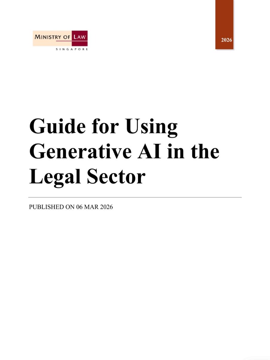 Singapore Ministry of Law has released the Singapore Guide for Using Generative AI in the Legal Sector, a practical framework aimed at supporting the responsible adoption of GenAI in legal practice. 

The Guide highlights several key principles for legal professionals and