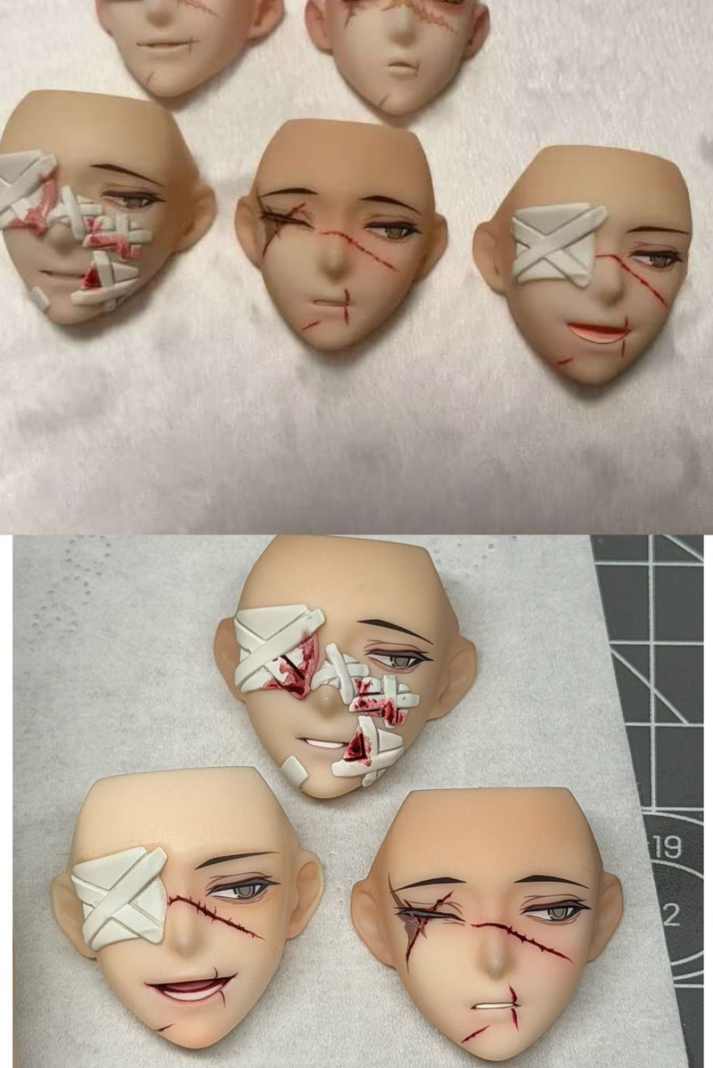 mie9537's tweet image. ネットの友達が残りのフィギュアパーツを送ってくれたので、傷のディテールをちょっとだけ追加してみたんだ。towaが可愛くてたまらない🥰🥰
#slowdamage