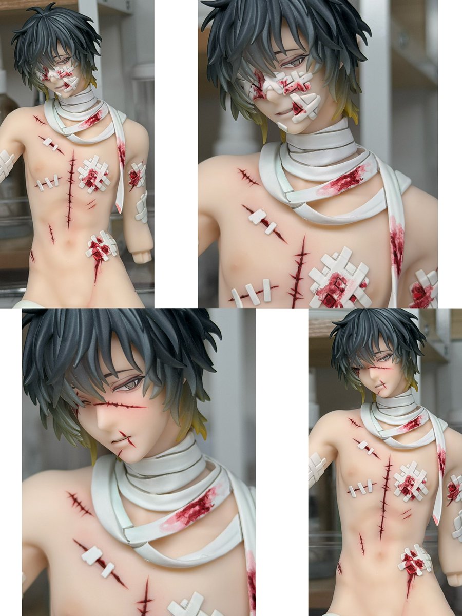 mie9537's tweet image. ネットの友達が残りのフィギュアパーツを送ってくれたので、傷のディテールをちょっとだけ追加してみたんだ。towaが可愛くてたまらない🥰🥰
#slowdamage