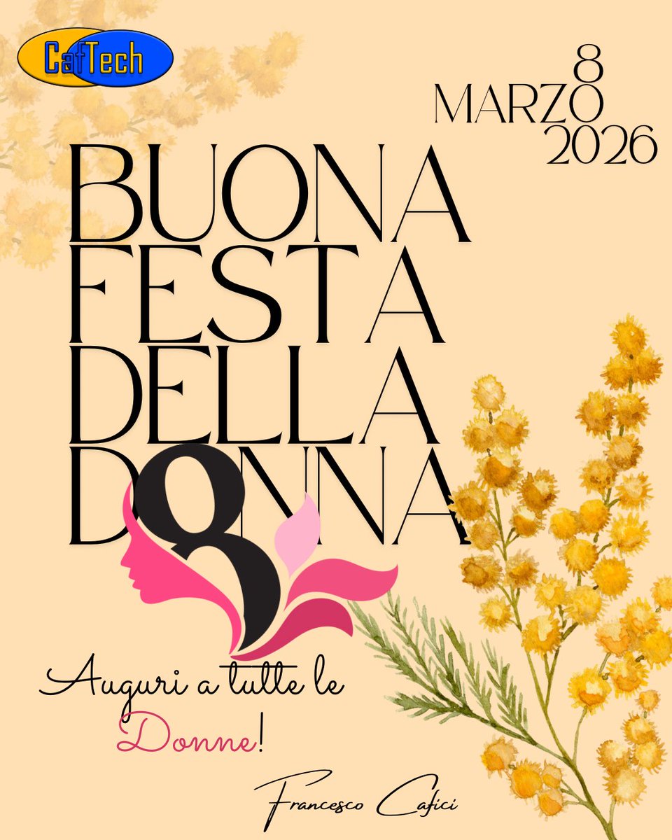 CaficiTech's tweet photo. Buona festa della donna, un augurio di vero cuore a tutte le donne! ❤️ #festadelladonna #8Marzo #CafTech https://t.co/io8PPrgyih