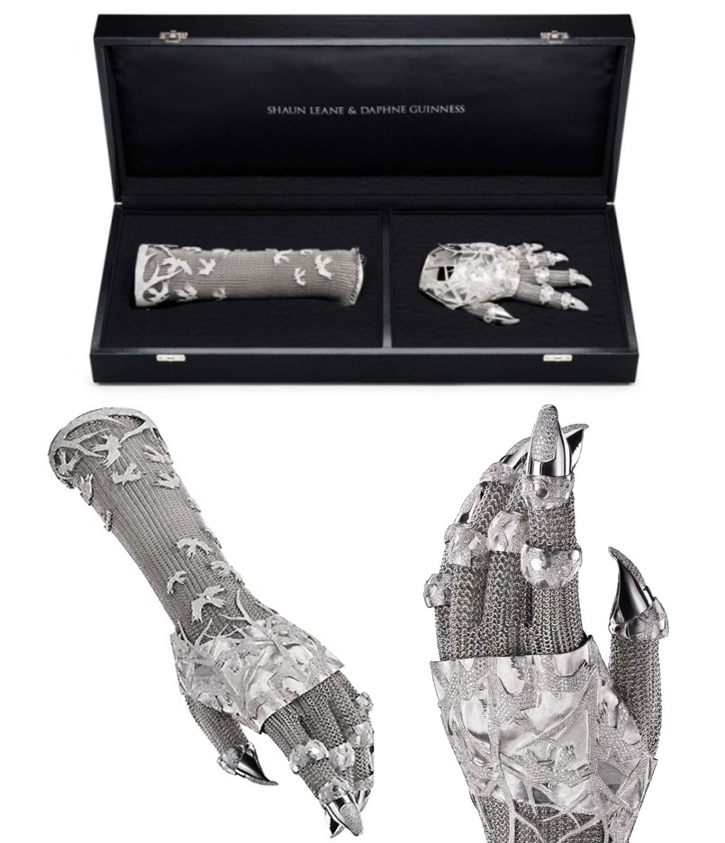 Against the World (Contra Mundum) by Shaun Leane, Diamond evening glove in 18ct white gold.