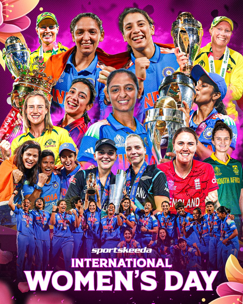 Champions on the field. Icons off it. 🏆🌟

Here’s to the women who turned dreams into trophies and doubters into believers. ✨

Happy International Women’s Day! 🌸🩷

#CricketTwitter