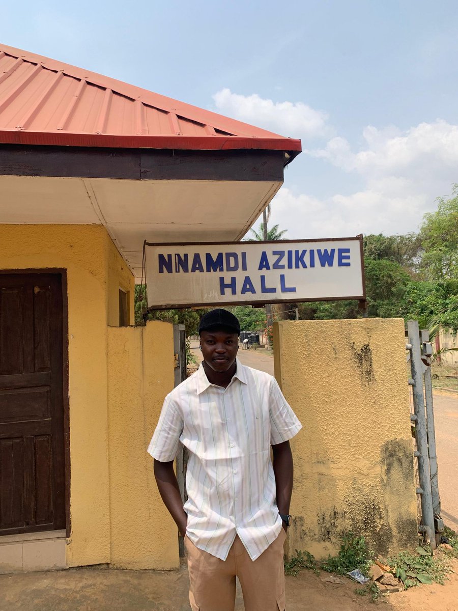 Ayo_Ojeniyi's tweet photo. came in that Wednesday in June 2021 as a young teenager who just wanted to go to school. 

Leaving today, 5 years after, with a degree, a career and solid connections and relationships that'll last a lifetime.

Nnamdi Azikiwe Hall! Thank you for everything.  I'll never forget 🤍. https://t.co/QCGwe4k1ke