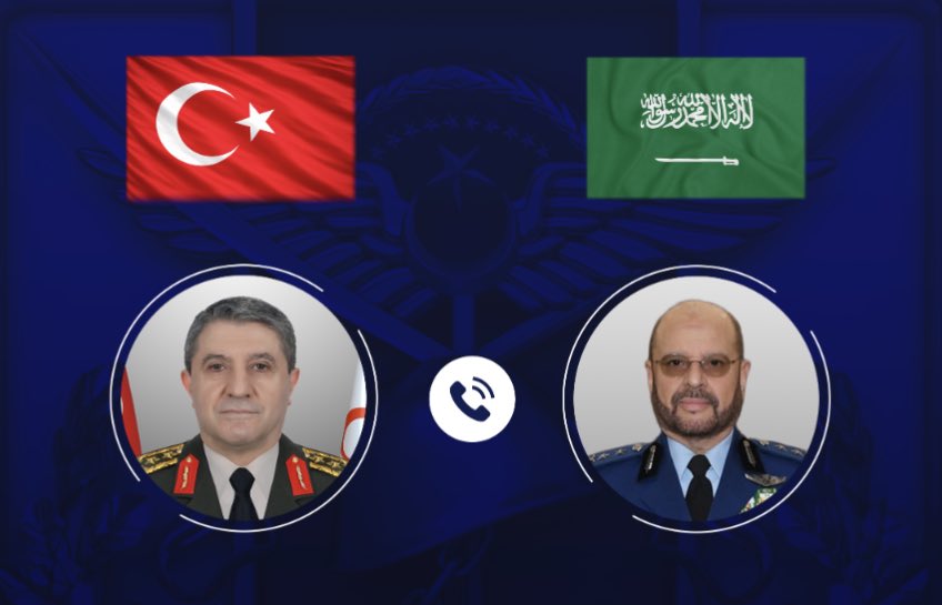 رئيس الأركان التركي يتواصل مع نظيره السعودي لتعزيز العلاقات الأمنية