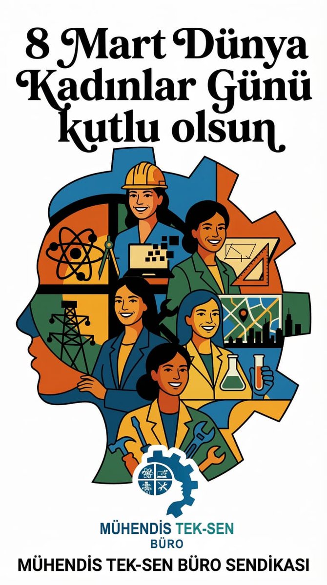Emeğiyle dünyayı tasarlayan, üreten ve değer katan kadınların 8 Mart Dünya Kadınlar Günü kutlu olsun! 🌸  

 #8Mart
<a href="/MuhTekSen_Konf/">Mühendis Tek-Sen Konfederasyonu</a> <a href="/MuhTekTrmOrmn/">Mühendis Tek-Sen Tarım-Orman</a> <a href="/MuhTekBayindir/">Mühendis Tek-Sen Bayındırlık</a> <a href="/MuhTekYerelYntm/">Mühendis Tek-Sen Yerel Sendikası</a> <a href="/muhteksenkultur/">Mühendis Tek-Sen Kültür Turizm</a> <a href="/MuhTekSenSagSos/">Mühendis Tek-Sen Sağlık ve Sosyal</a> <a href="/MuhTekSenUlasim/">MÜHENDİS TEK-SEN ULAŞIM</a> <a href="/KaMuhEnerjiSen/">Kamu Mühendisleri ENERJİ Sendikası</a>