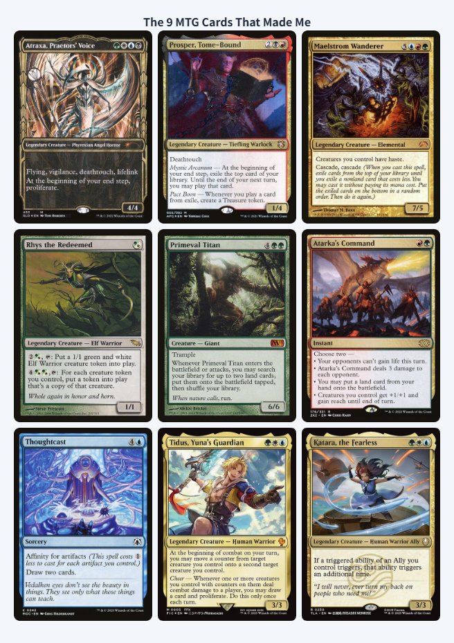 ProfessorRakdos's tweet photo. The 9 MTG Cards That Made Me
#My9MTGCards #私を作ったマジック9枚
https://t.co/apVHfVCZ5f https://t.co/i5R2YR6sXp