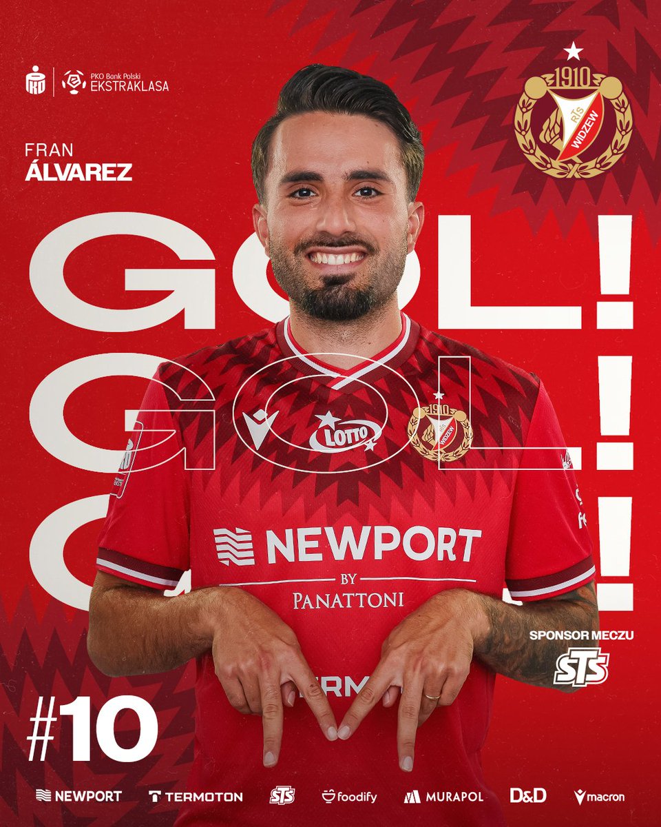 RTS_Widzew_Lodz's tweet photo. ⏱️ 34' | GOOOOOOL!!! FRANITO! 🪄✨

Sponsorem Meczu jest @stspolska 🤝🏻

#WIDLPO 1:1 https://t.co/Fm3ytohsfp
