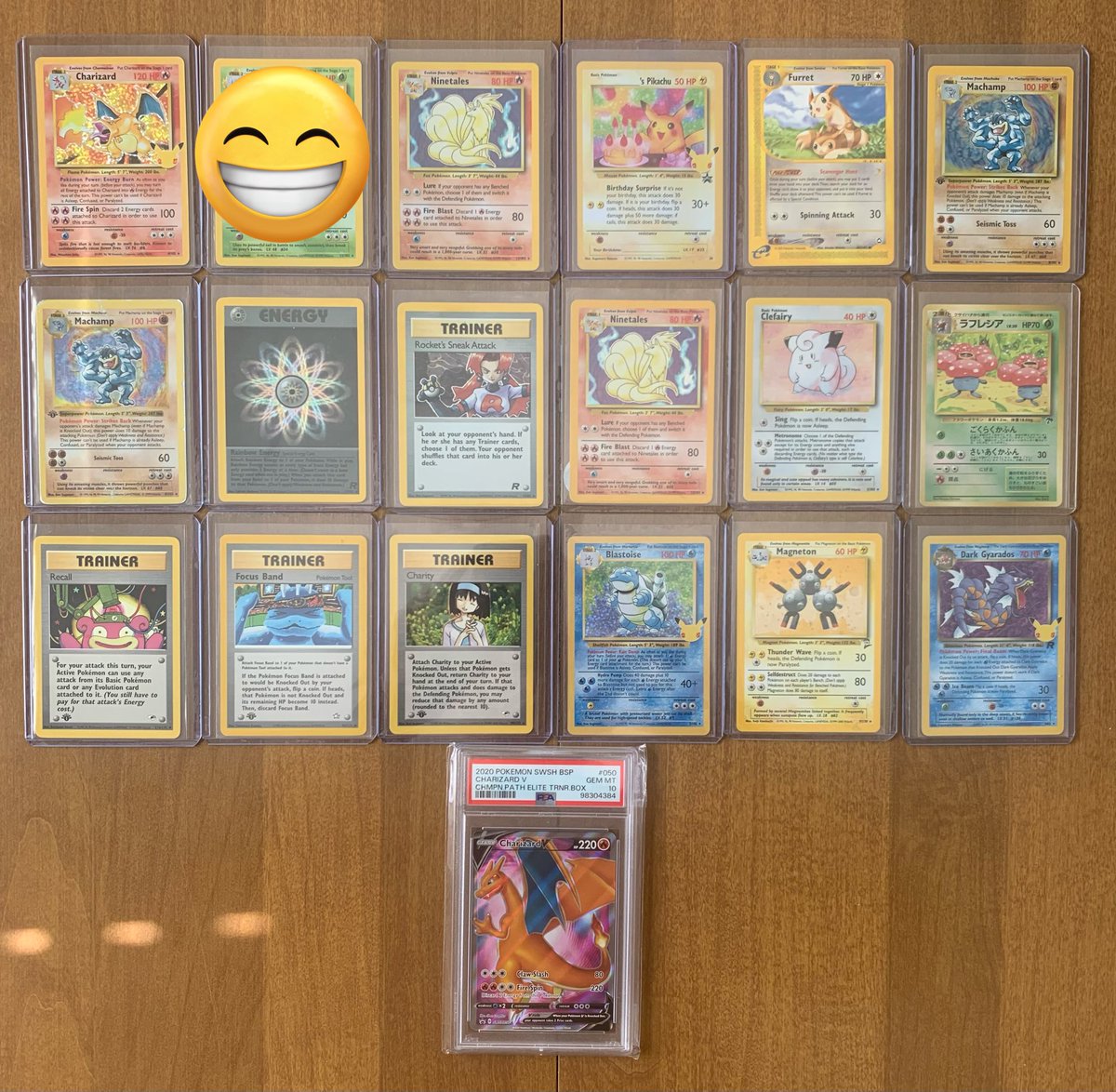 ScoobaCards's tweet image. Prices in last picture. 

Add $5 BMWT or $1 PWE

Just comped all out based on TCG, but feel free to send offers. 

Would look at trades for vintage team rocket or base set unlimited.