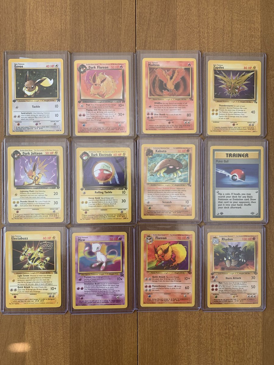 ScoobaCards's tweet image. Prices in last picture. 

Add $5 BMWT or $1 PWE

Just comped all out based on TCG, but feel free to send offers. 

Would look at trades for vintage team rocket or base set unlimited.