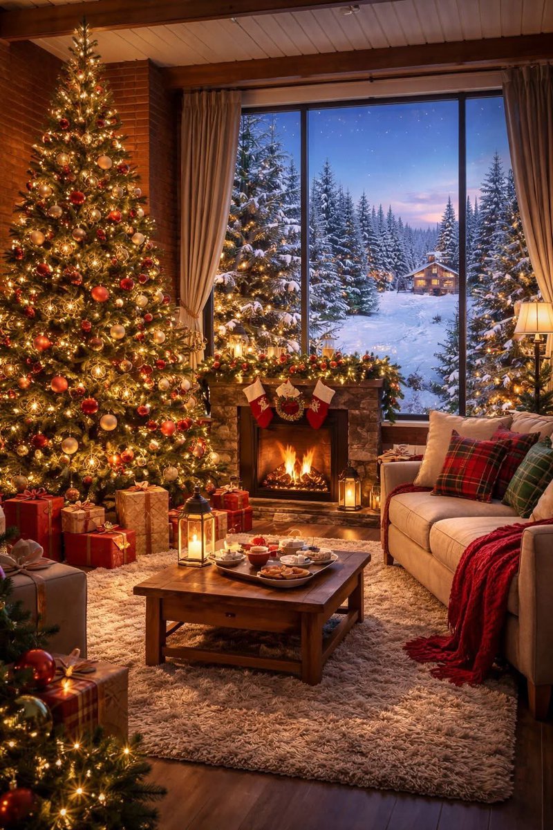 Christmas used to feel like this ...
Warm lights , falling snow , and the whole family together by the fire .
Who else wishes Christmas still felt this magical  ?