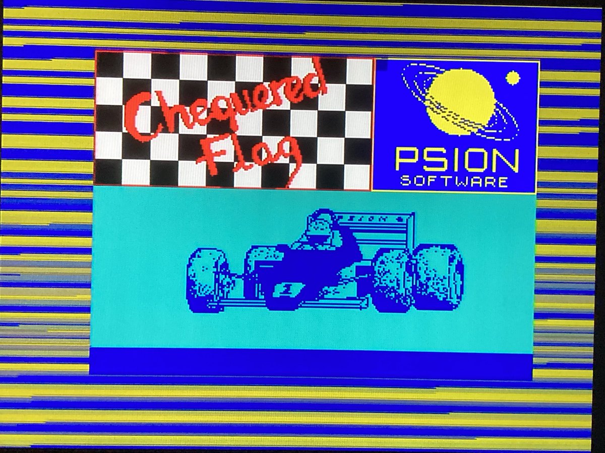 GreyAlien's tweet photo. Booted up Chequered Flag (by tape) for the first time in 40 years. Lots of tracks! https://t.co/4BFXcpfde7