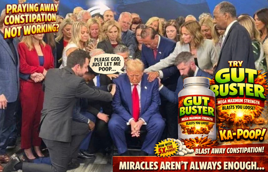 clydetund's tweet photo. Even God is like, “Yeah… I can't fix that.” #TrumpMemes #Constipation #Poop #Funny #Satire #Parody #GutBuster #PoopJokes #PoliticalHumor #Meme #Trump #Humor #FYP #FreeYourPoop https://t.co/aJcR6Oq0II
